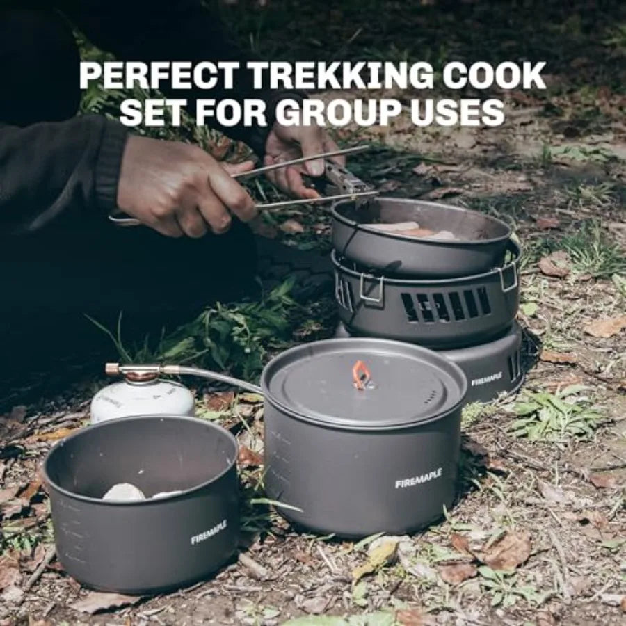 Fire Maple Versatile Outdoor Cooking Set Gas Stove Aluminum Compact and Durable Camping Cookware Kit