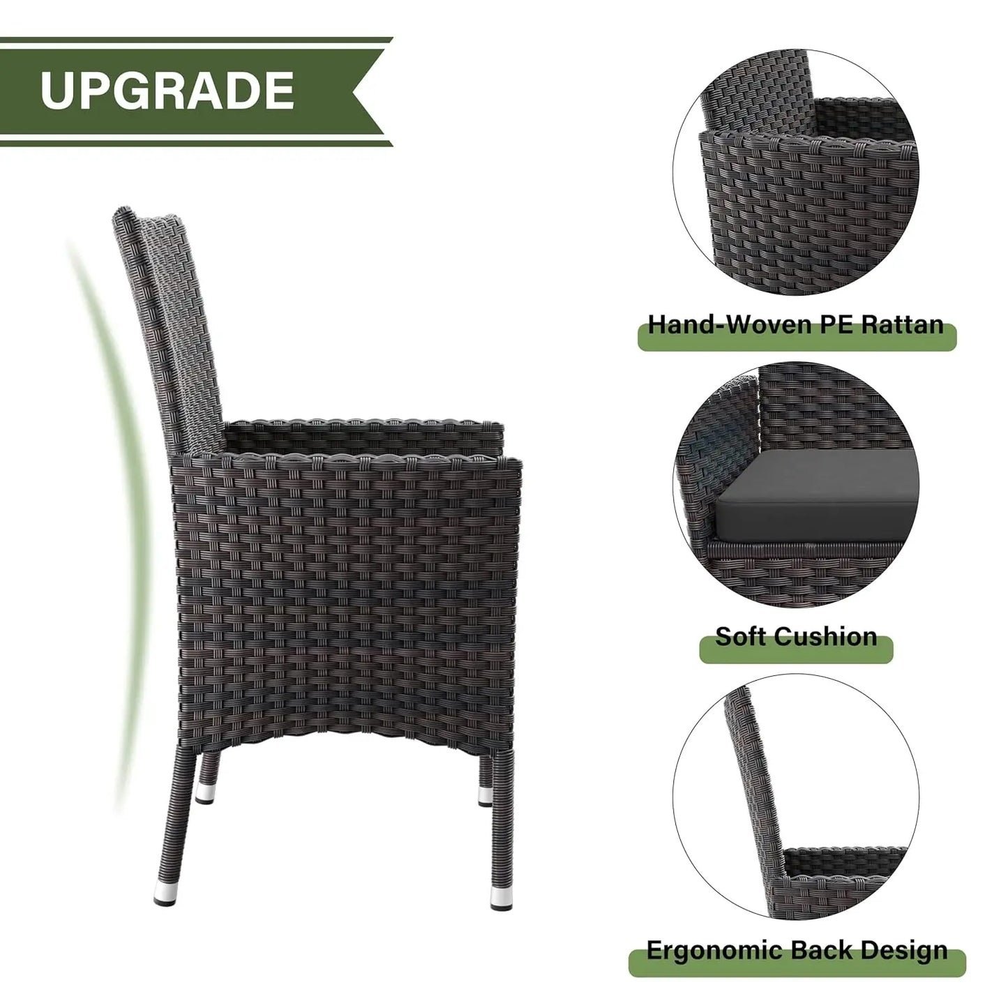 15-Piece Rattan Outdoor Dining Set Square Tempered Glass Table w Umbrella Hole & 12 Chairs Grey Customized