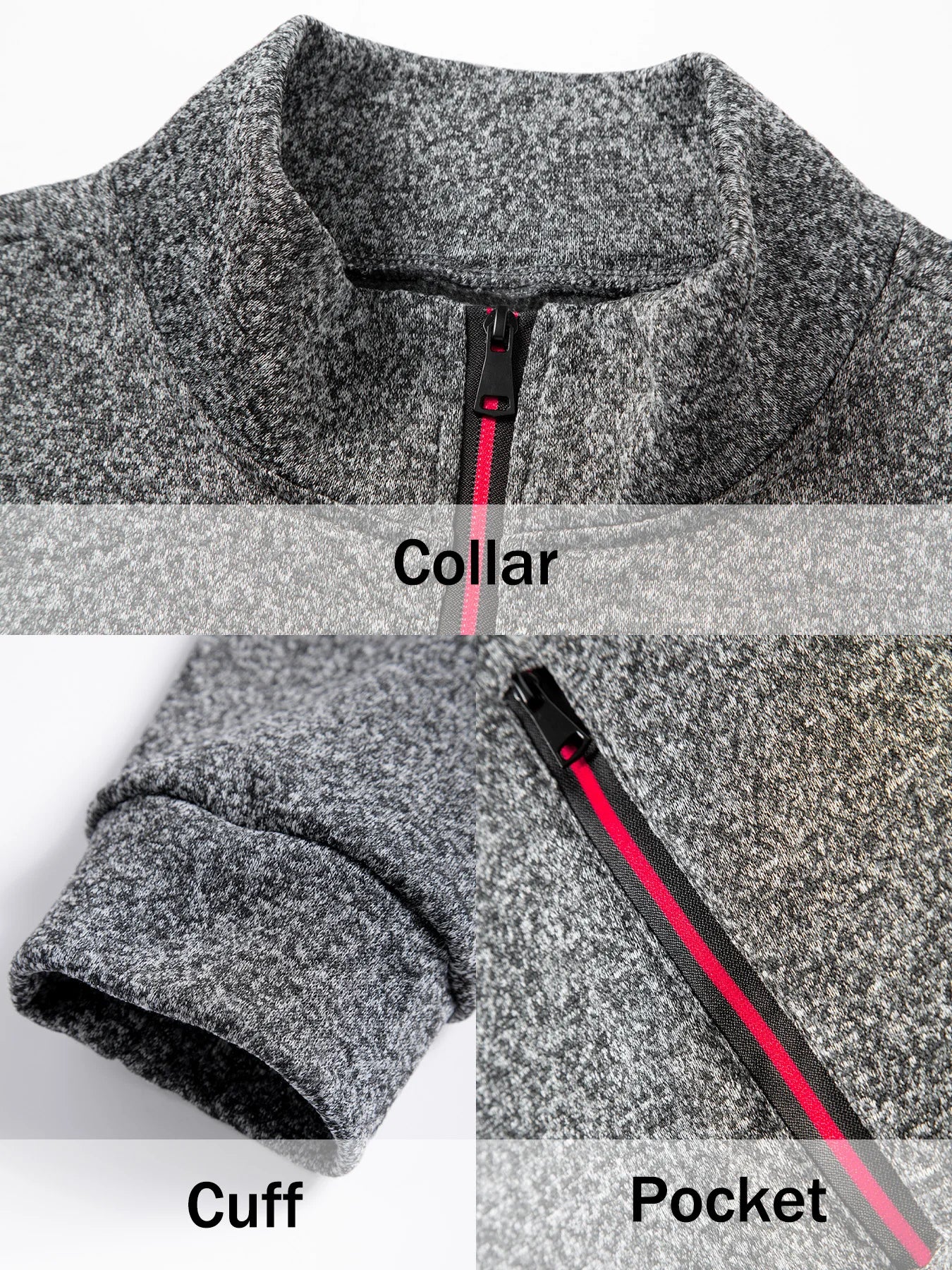 Men Running Track Jacket Contrast Trim Zip‑up Sports Coat Casual Windproof Athletic Jacket Full Zip Stand Collar Workout Outerwear