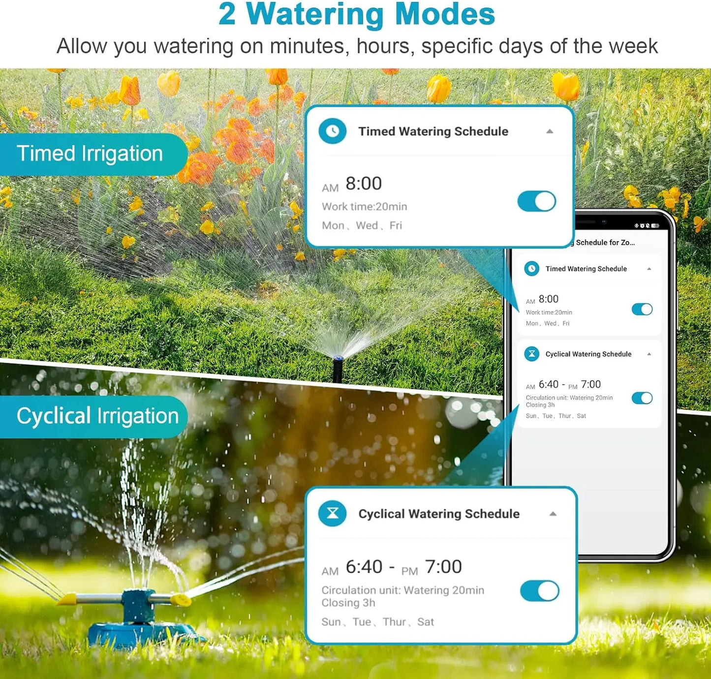 Wifi Automatic Sprinkle Timer Remote Garden Water Timer Smart Irrigation Watering System Hose Control Unit Support Alexa