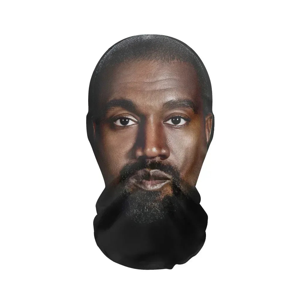 3D Seamless Perspective Funny Celebrity Face Mask Unisex Sunscreen Headcovers Halloween Cosplay Headwear