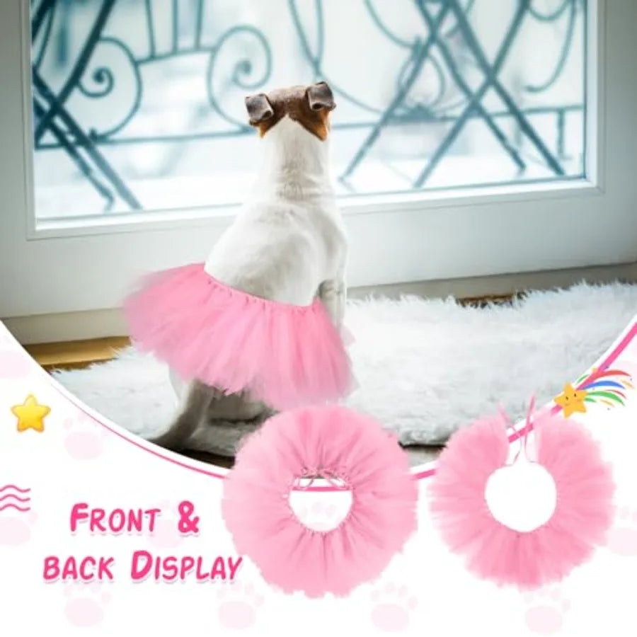 Dog Tutu Tulle Tutu for Dogs Small Large Medium Puppy Dress Ballerina Costume Skirt for Holiday Puppy Cats Bunny Pet Outfit Bir