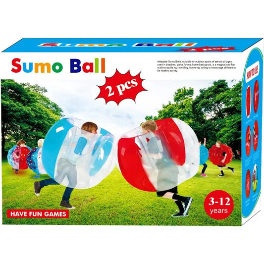 2 Pack Inflatable Sumo Balls for and Adults 3ft/0.90m Bumper Balls for Outdoor Summer Fun Interactive Human Hamster Ball Play