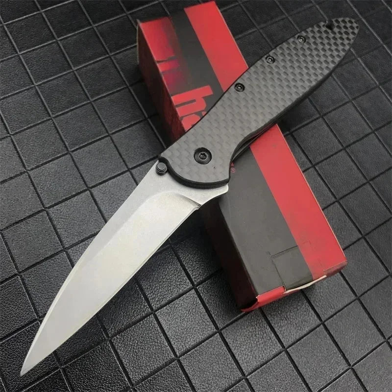 KS Leek 1660 Aluminum Folding Knife 8Cr13Mov Blade EDC Knife Window Breaker Self-Defense Tool Outdoor Fishing Knife Men's Gifts