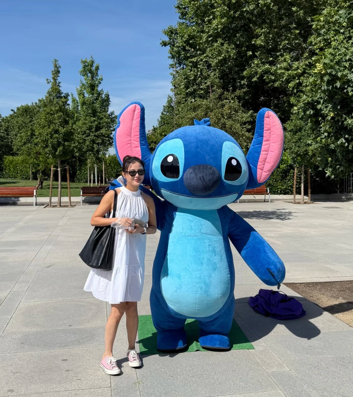 2.6M Inflatable Blue Alien Creature Costume Mascot Parade Adult Character Cosplay Birthday Halloween Party Event Set