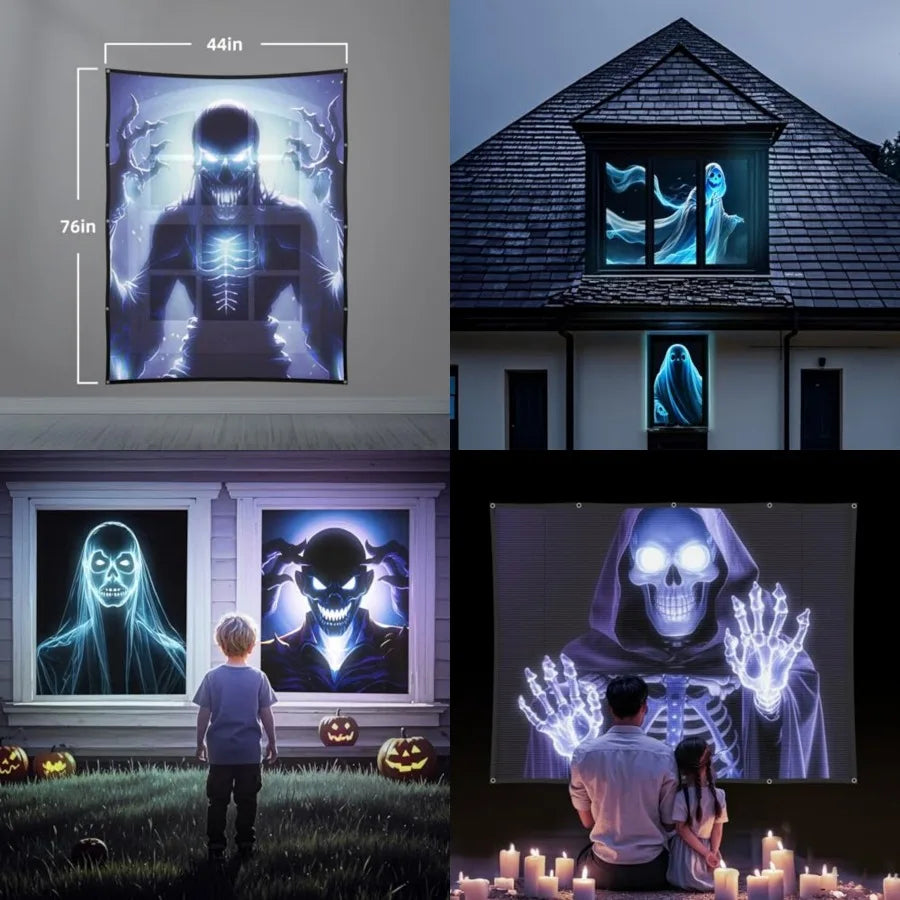 Holographic Rear Projection Screen Material: Indoor Projection Screens 44" x 75" Projectors Halloween Decorations Video Movie N
