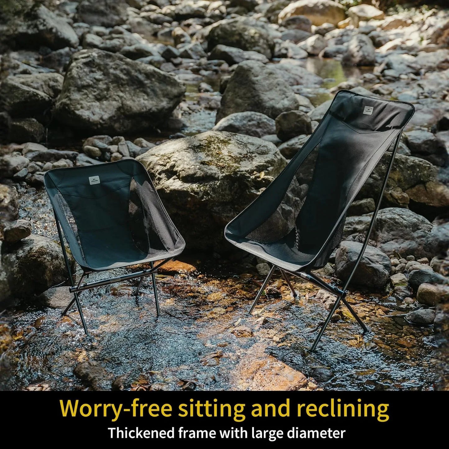 Naturehike Ultralight Folding Chair L04 150kg Load Capacity for Fishing Picnic Outdoor Hiking Moon Chair Portable Relax Chair