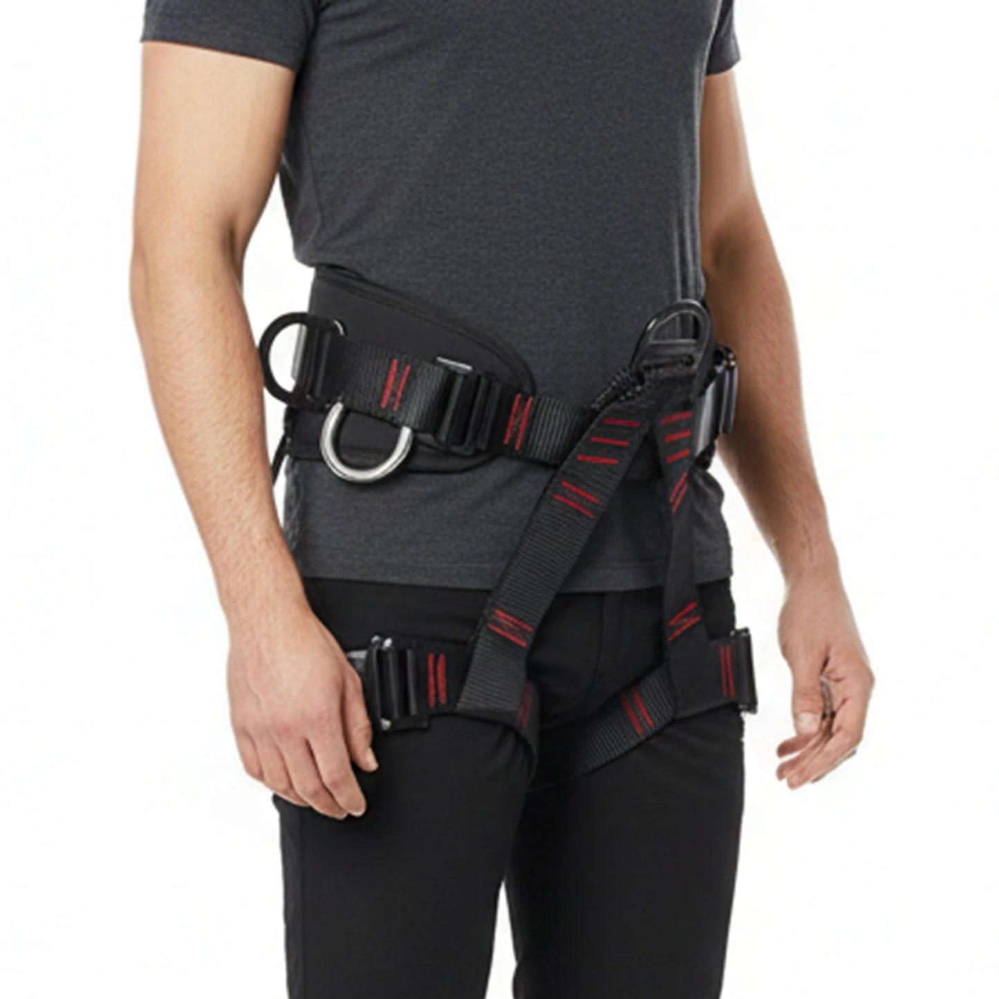 Adjustable Safety Belt Harness for Women and Men Half Body Safety Belt for Roofing Fire Rescuing Rock Climbing Tree Climb