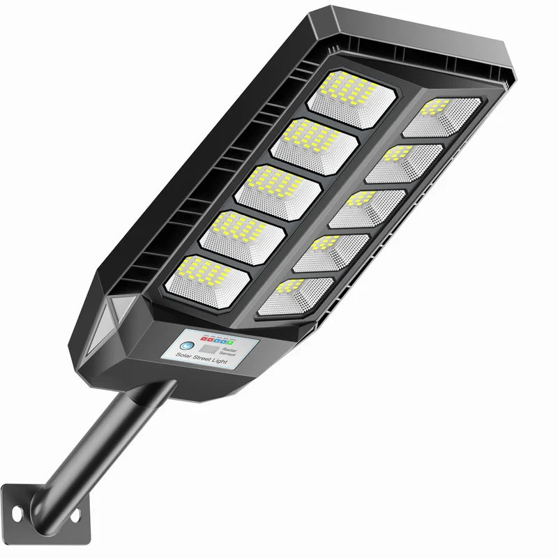 Solar Street Light Outdoor, 4000W LED Solar Powered Flood Light with Remote Control, Motion Sensor Dusk to Dawn Security Lighting, IP66 Waterproof for Yard Driveway Garden Deck Garage