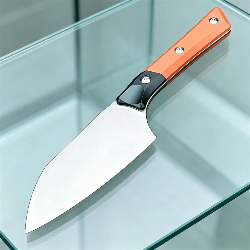 Full Tang Fixed Blade Knife, Premium G10 & Aluminum Alloy Handle, Utility Tool for Outdoor Camping Hunting and Kitchen Cutting