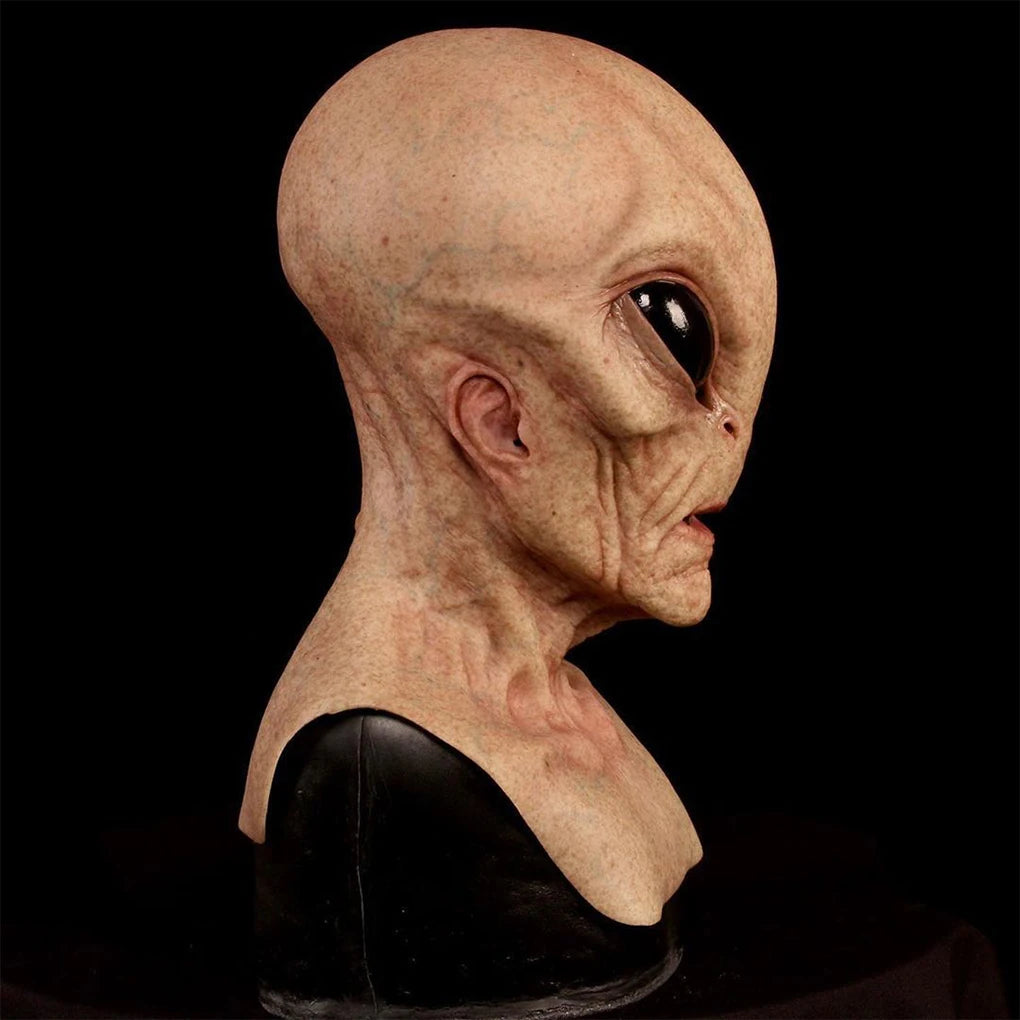 Latex Masquerade Alien Mask Add Of Mystery To Look Christmas Halloween Simulation Latex Mask