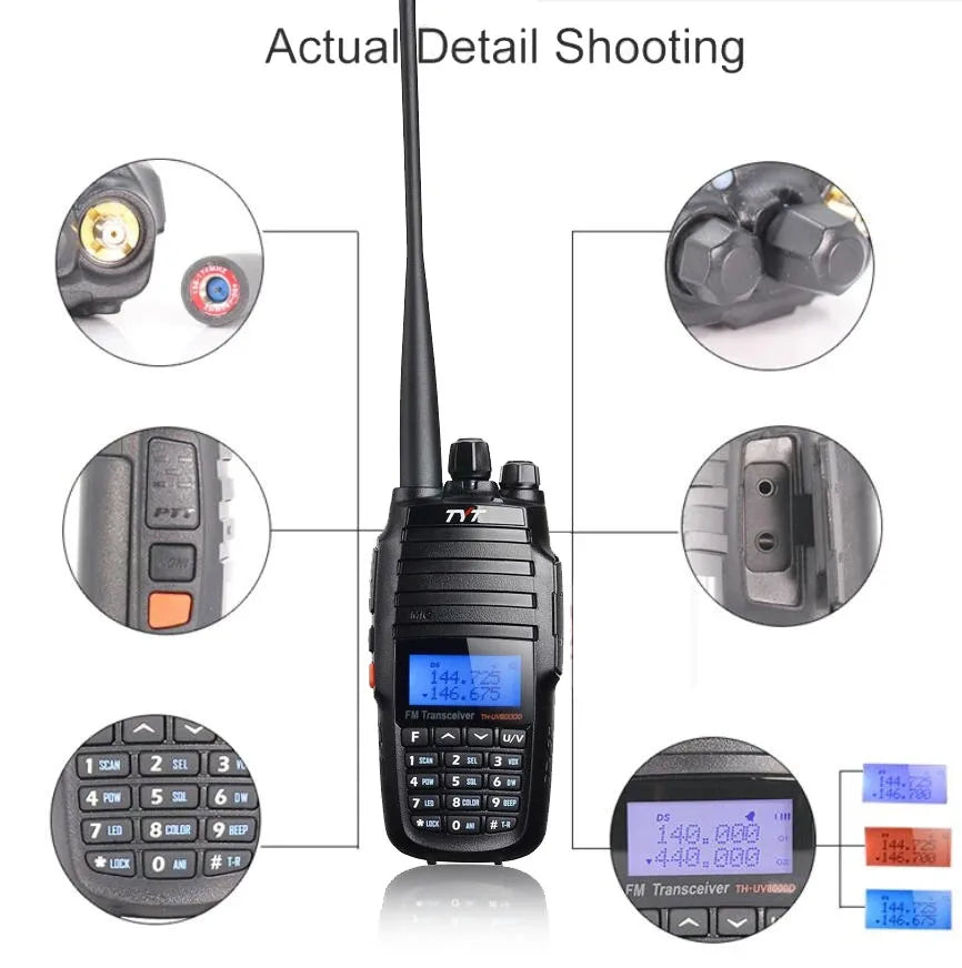 NEW TYT TH-UV8000D Type-C Charging Amateur Radio Cross Band Repeater VHF UHF Dual Band 10W Walkie Talkie Long Range