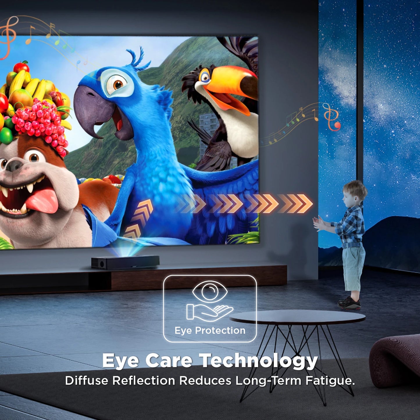 NothingProjector Black Series 100-120 Inch  ALR 95% Home Cinema Projection Screen For 3D 4K Ultra Short Throw Projector