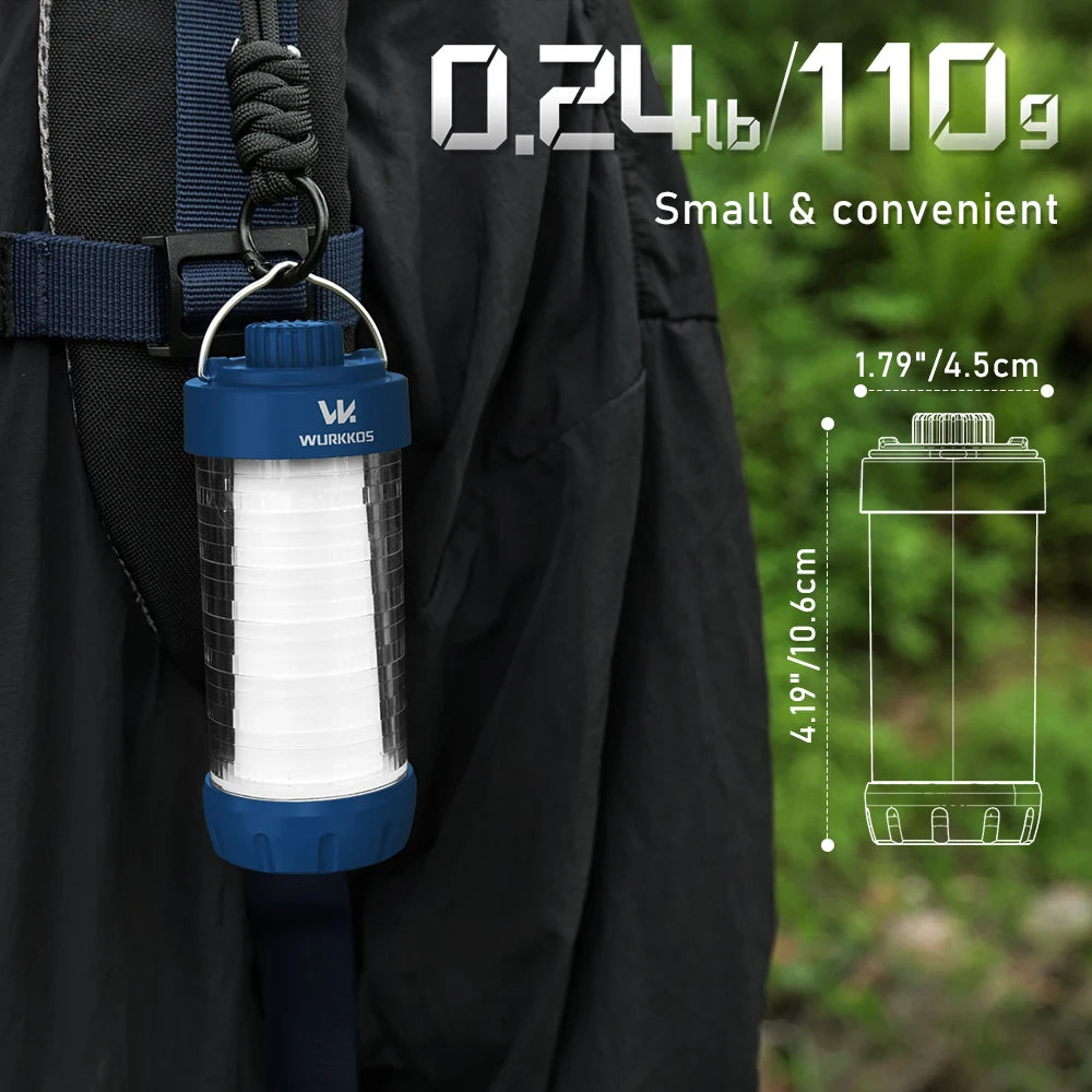 Wurkkos CL01 Mini RGB 360° Flashlight 550 Lumens 21700 Rechargeable LED Flashlight Camping Light Power Bank Waterproof