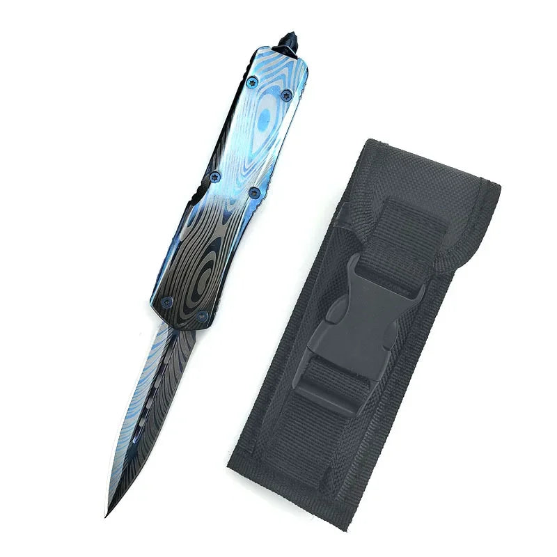 High-Quality Jungle Outdoor Knife with Aluminum Handle and 440C Blade—Portable Camping, Adventure, Hiking, and Fishing Tool