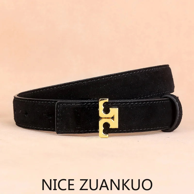 Women's Genuine Leather Belts, High-end and Luxurious American-style Belts, Women's Personalized Belts, Fashionable and Unique Belt Accessories for Jeans, Creative and Versatile Girl-style Belts.