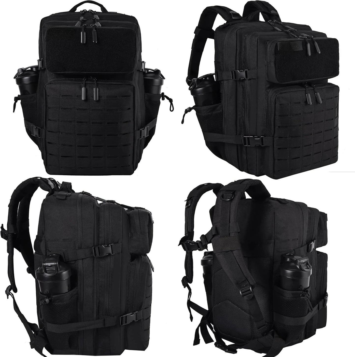 Tactical Military Backpack for Men 25L/45L Large Molle Army Assault Pack 3 Day Hiking Rucksack With Bottle Holder