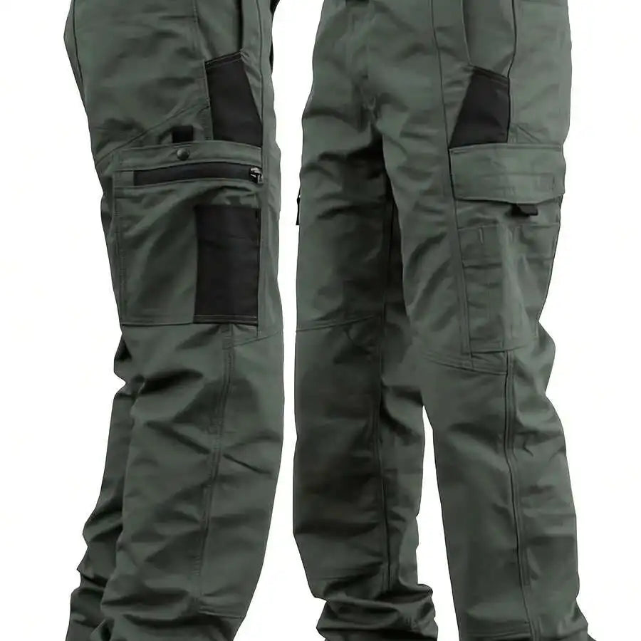 Men'S Tactical Cargo Pants - Heavy-Duty Work Pants With Multiple Utility Pockets, Non-Belt Design, Outdoor Tactical Pants For