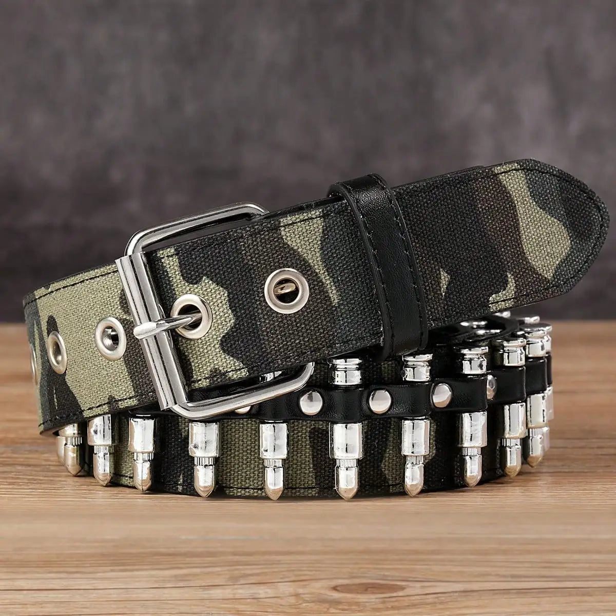 3/2/1 Belt New American Fashion Bullet Inlaid Belt Women's Dress Personalized Punk Decorative Belt Internet Celebrity Style Star Style Gift