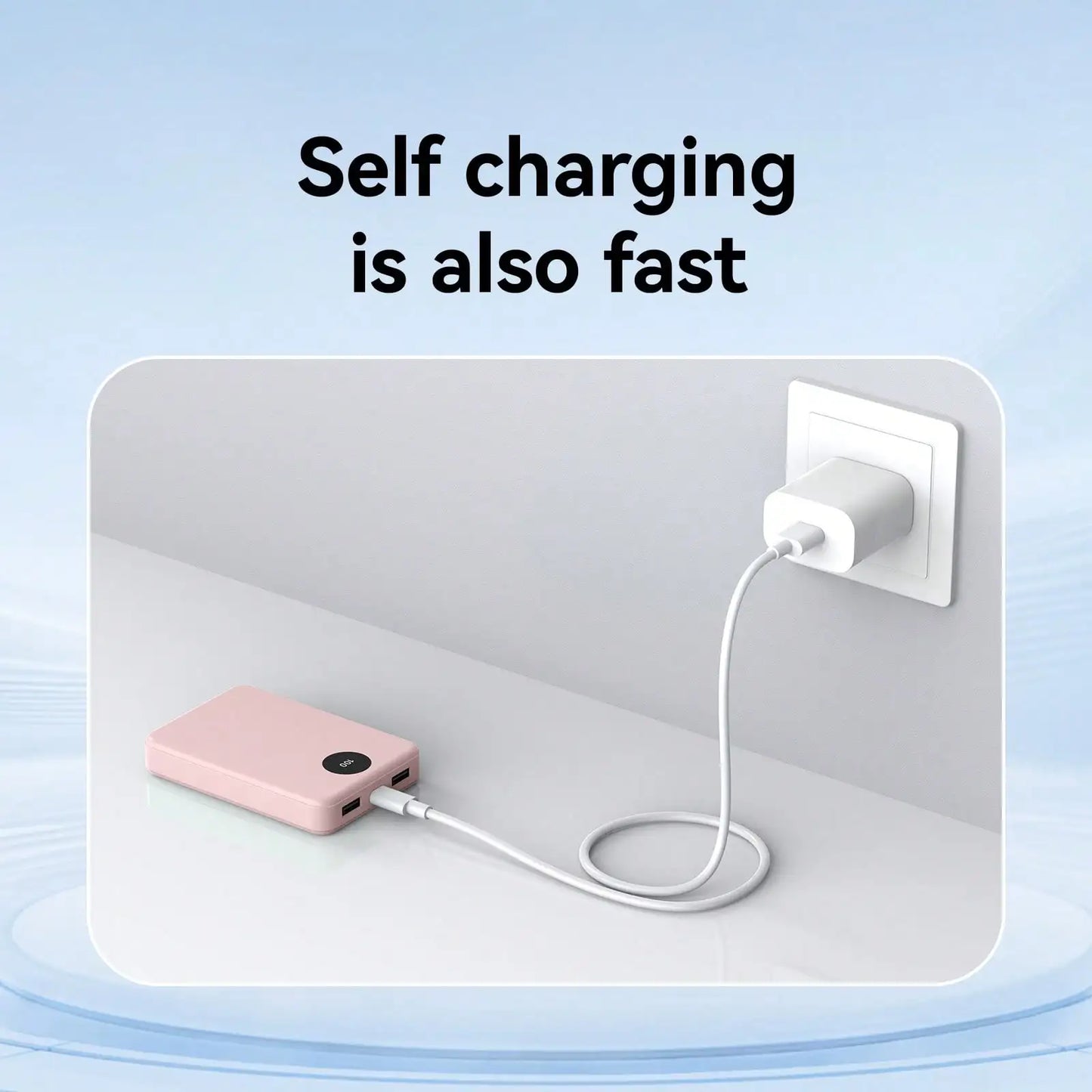 10000mAh Portable Power Bank Mobile Phone Charger, Small And Lightweight, Built-In Type-C Two-Way Charging And Discharging, Equipped With 2 USB-A Ports And Battery Level Display. Can Charge 3 Phones Simultaneously, Compatible
