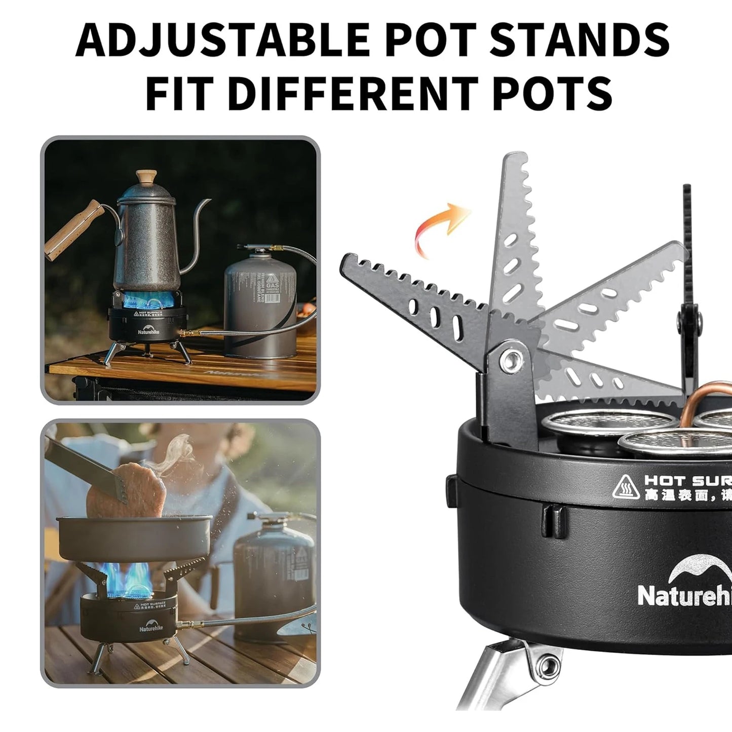 Naturehike Camping IGT Stove Outdoor Foldable Gas Stove Butane Fuel Stove Tourist Gas Burner Picnic Stove Cookware