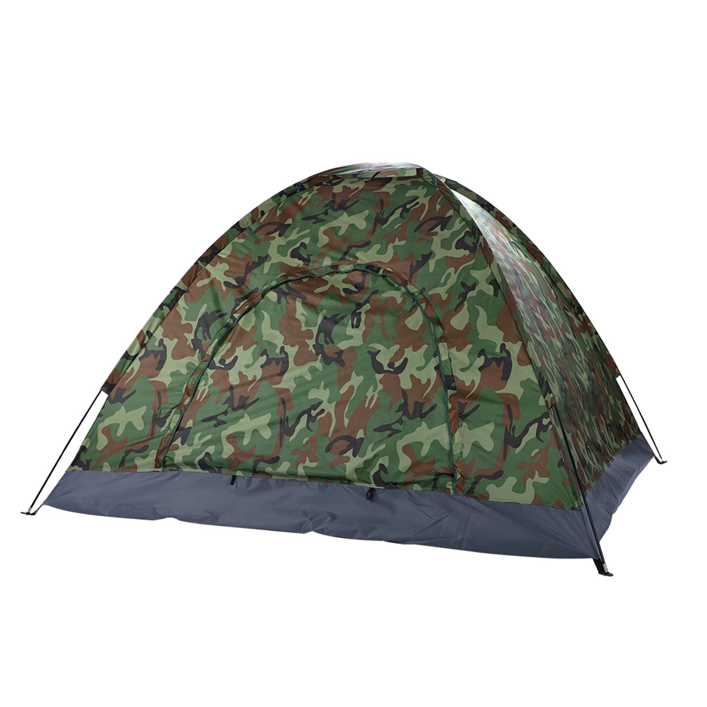 3 4 Person Camping Dome Tent Waterproof UV Proof 180T Silver Coated Polyester Fiberglass Poles Portable Bag Outdoor Camouflage