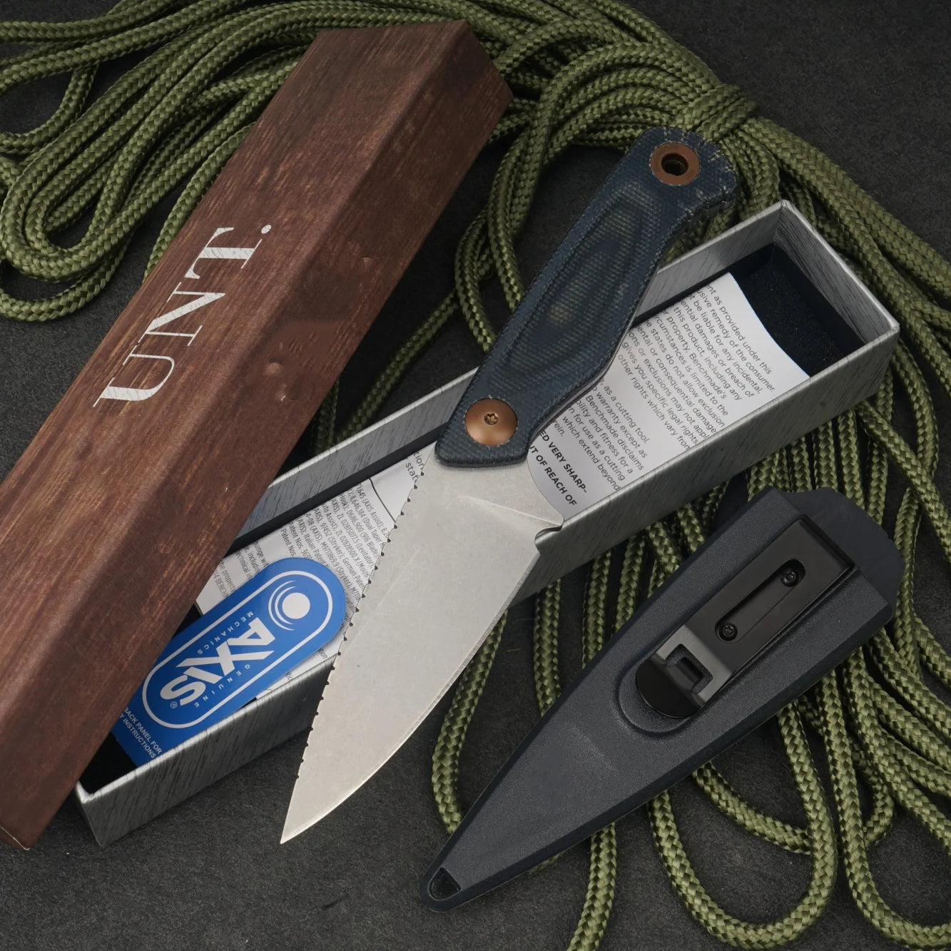 Flax handle + CPM-MagnaCut,EDC tactical fixed blade. Essential outdoor tool,great for gifts or collection.Shipped from the US