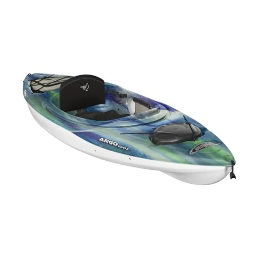 Recreational Sit in Kayak with Lightweight Patented Ram-X Material and Ergobreeze Seating System - 10 ft - Blue