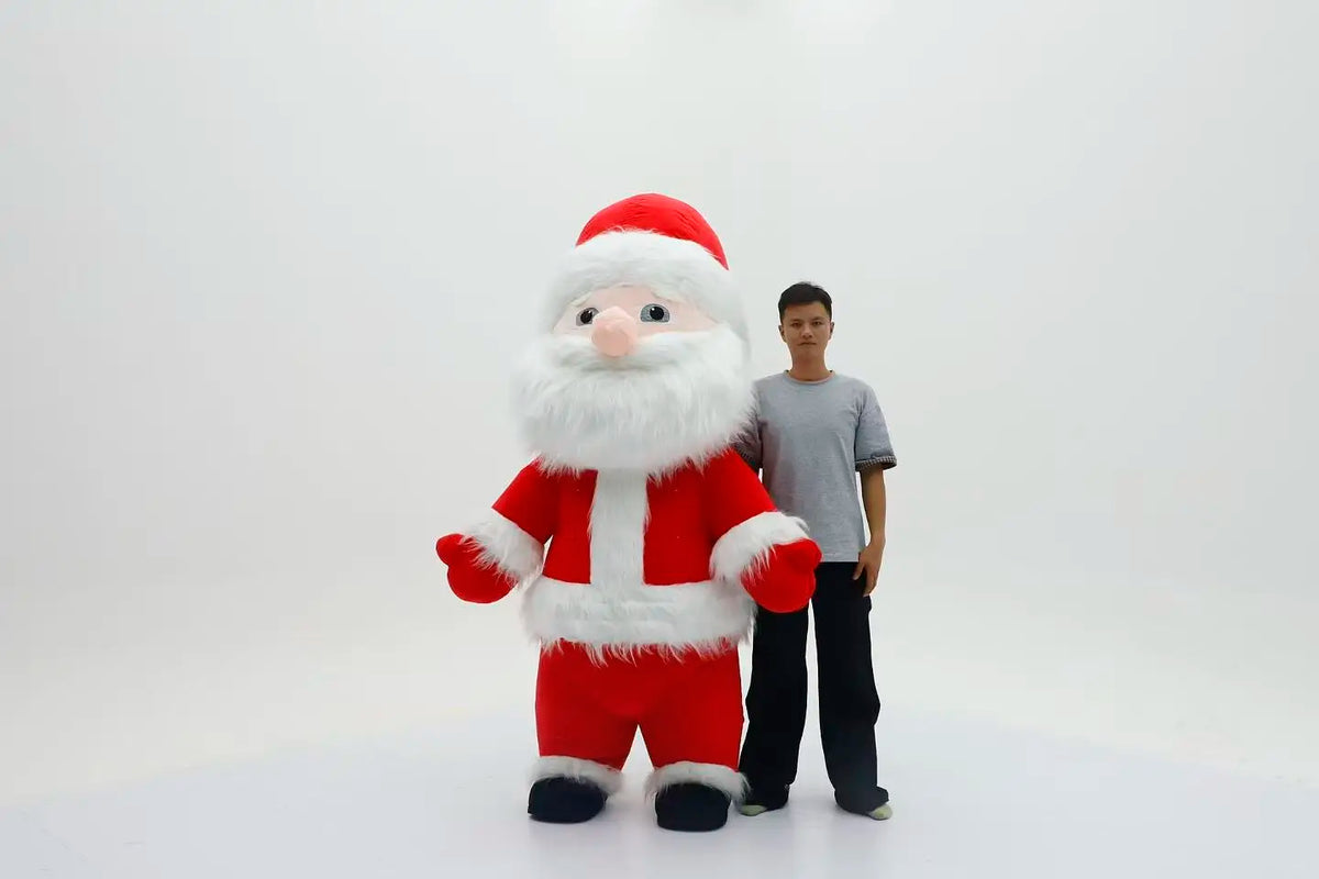 2.6m Santa Claus Snowman Inflatable Costume Mascot Parade Adult Character Cosplay Christmas Party Event Plush Set